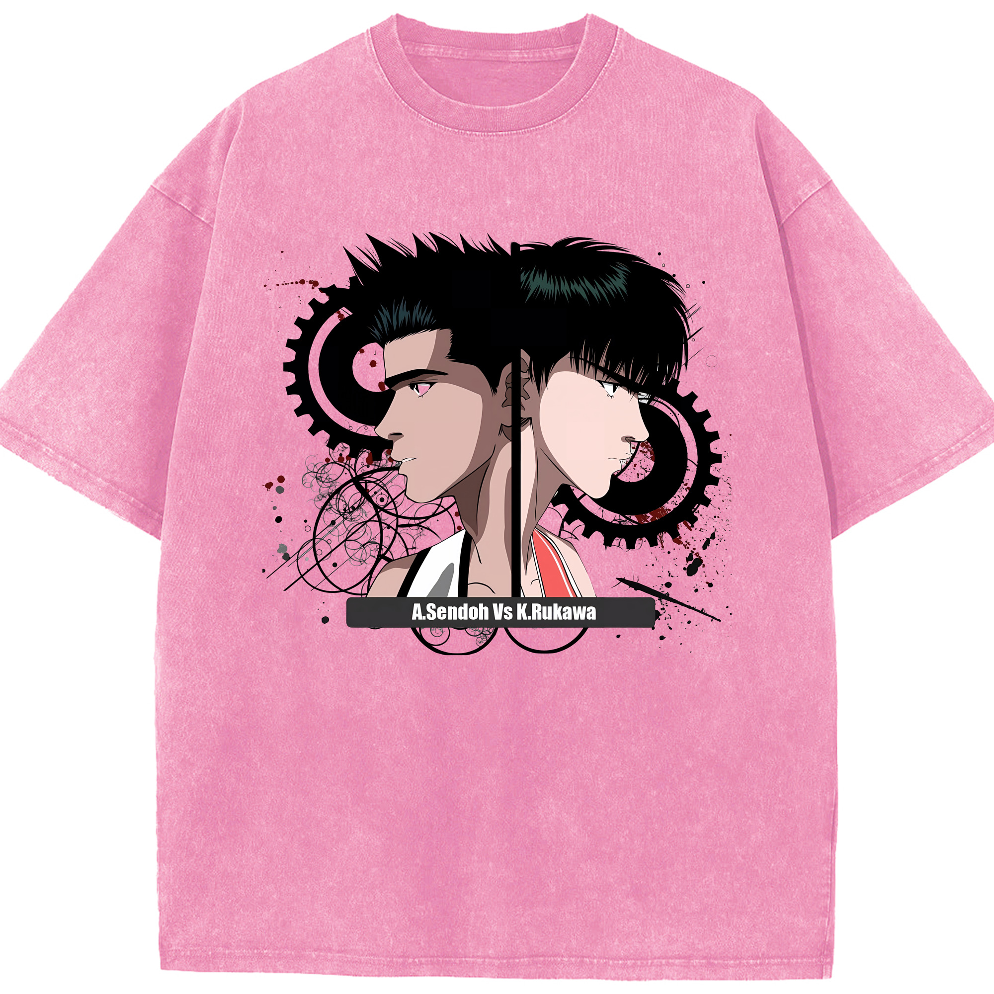 （画像用） SLAM DUNK／スラムダンク 綿100% ヴィンテージ風 半袖Tシャツ（フロントプリント）